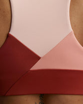 Goal Five Pionxr training bra top in rose cinnabar color, featuring a fitted athletic design for comfortable workout wear.