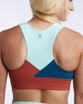 Goal Five Pionxr Training Bra Top in rose cinnabar color, lightweight and supportive activewear for exercise and fitness.