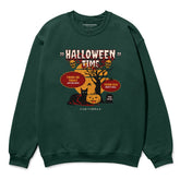 Yūjin Clothing Halloween Time sweatshirt featuring festive Halloween design in cozy, comfortable fabric for seasonal wear.