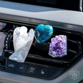 Set of Guardian Angel Car Crystals of Protection by Conscious Items, featuring clear crystals with angel-shaped accents for protection.