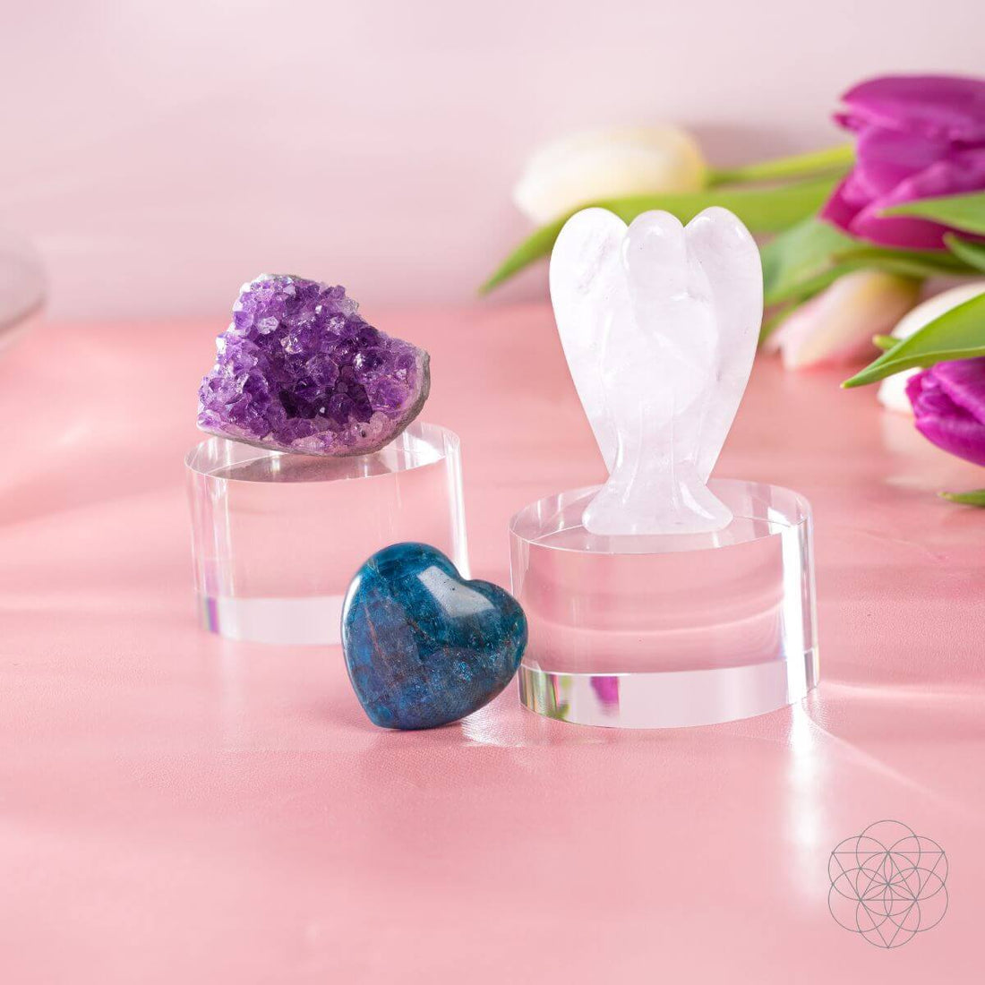 Set of Guardian Angel Car Crystals of Protection from Conscious Items, featuring clear crystal pieces for vehicle protection and positive energy.