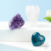 Set of Guardian Angel Car Crystals of Protection by Conscious Items, featuring clear and colorful protective crystal stones for vehicles.