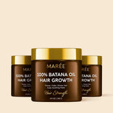 Maree Pure Batana Hair Growth Paste in a jar, showing the natural herbal paste for promoting hair growth and healthy scalp.