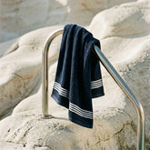 Italic Nautilus Australian Cotton hand towel, soft and plush bath towel with a clean white design, suitable for modern home decor.