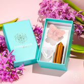 Healing Butterfly crystal car kit of safety by Conscious Items, featuring colorful healing crystals for protection and positive energy.