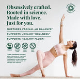 Healthova Feminine Balance Capsules from ViXi Vital Source Nutrition, showing the supplement bottle on a white background.