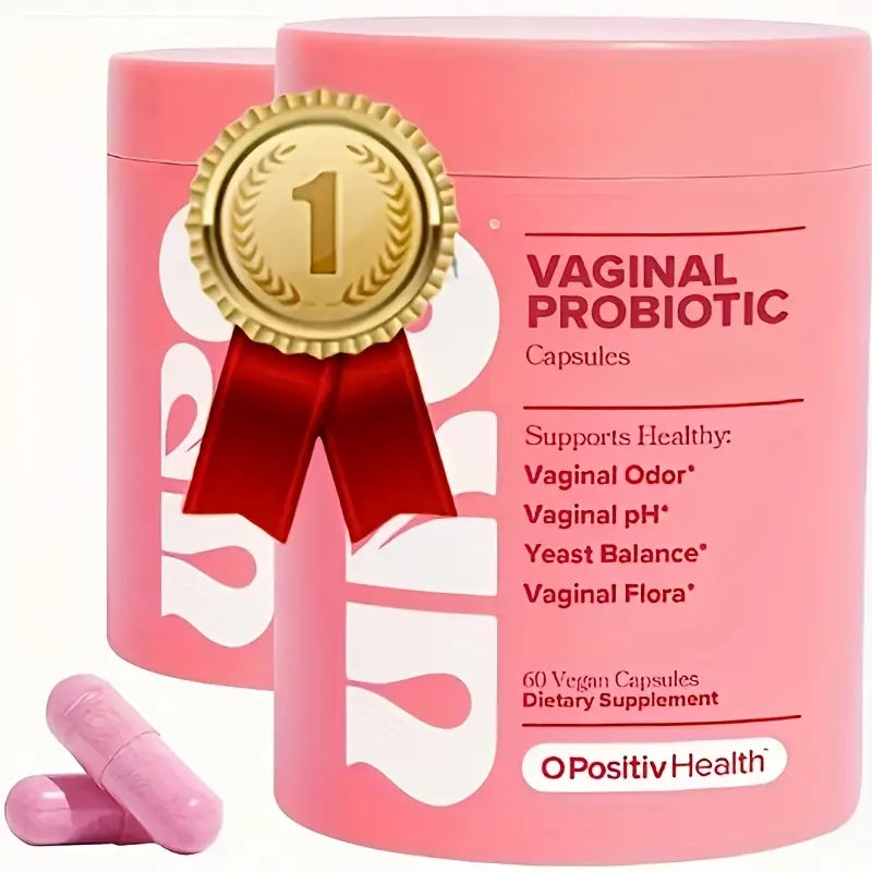 Healthova URO Vaginal Probiotics for Women, 60 count, showing supplement bottle with capsules promoting vaginal health and flora balance.