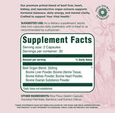 Vital Source Nutrition-BiFi Primal Health Blend capsules by Healthova, showing the supplement bottle with label and capsules inside.