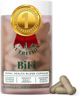 Vital Source Nutrition BiFi Primal Health Blend capsules by Healthova, showing a close-up of the dietary supplement bottle.