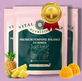 Vital Source Nutrition Feminine Balance Gummies by Healthova, vegan pineapple-flavored immune support supplement for women&