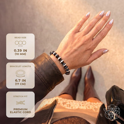 Tibetan Dzi Fortune Talisman – Black Striped Agate Bracelet