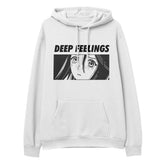 Yūjin Clothing Deep Feelings hoodie showing a cozy, stylish hoodie with a graphic design, perfect for casual wear.