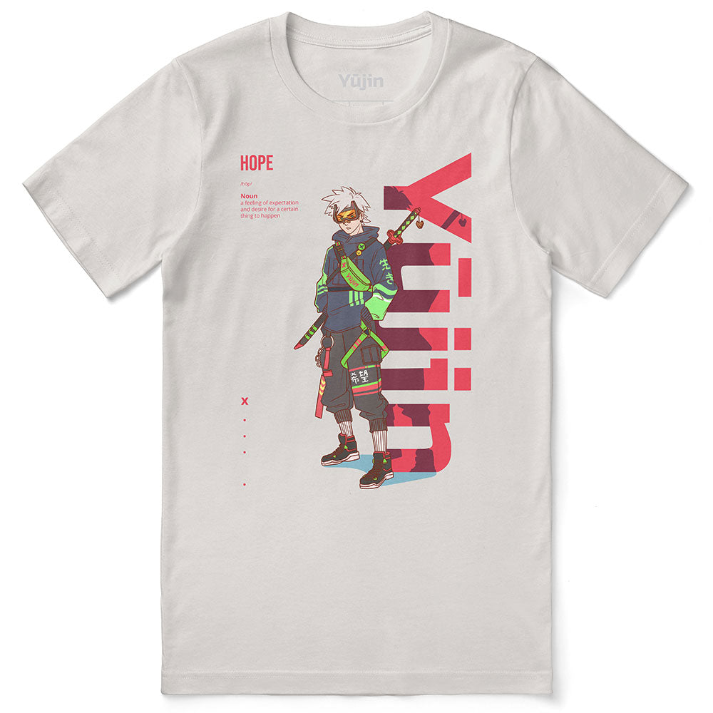Hope T-Shirt by Yūjin Clothing featuring a comfortable fit with a stylish hope-inspired graphic design on soft fabric.