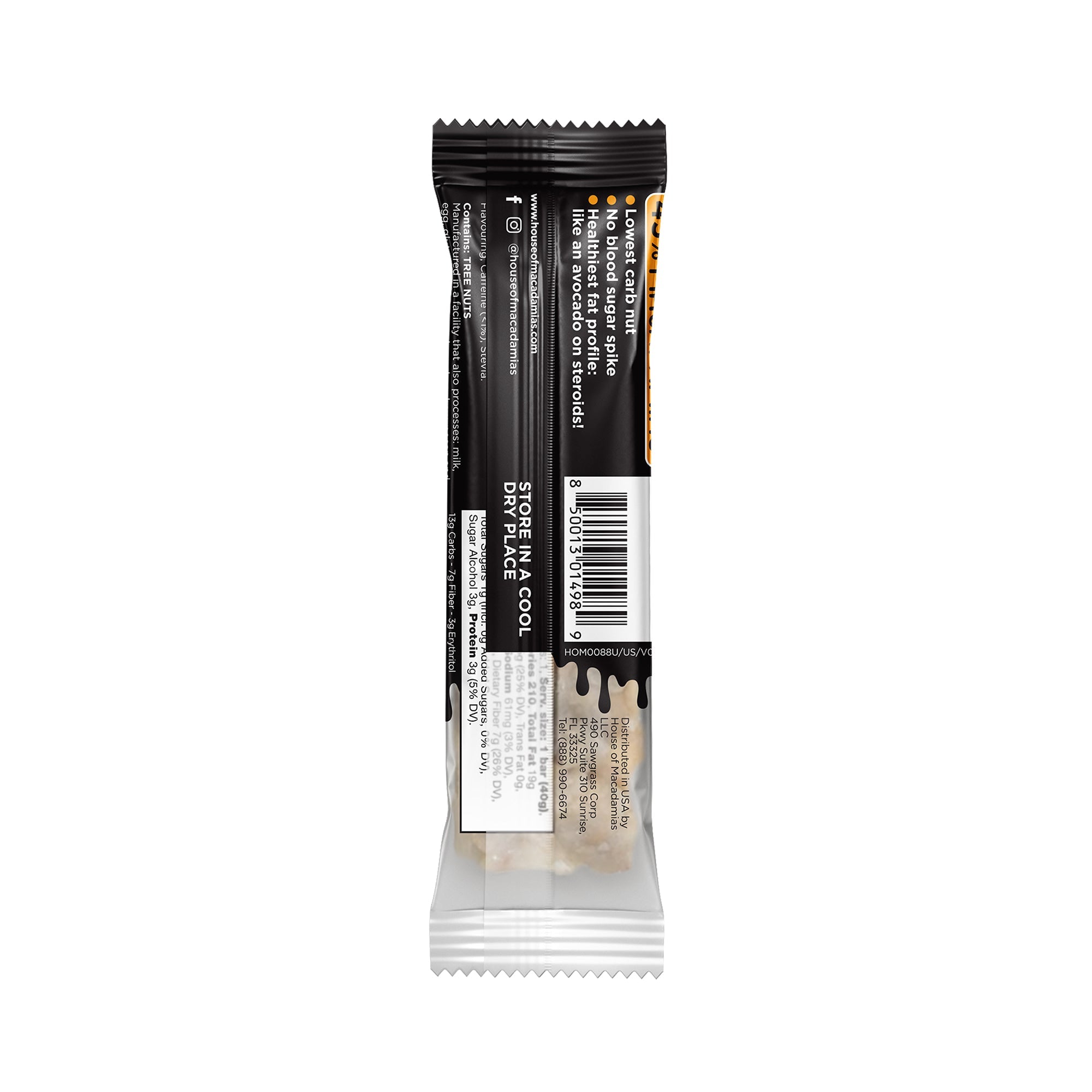Caramel Mocha Macadamia Nut Snack Bar (Dan Mace&