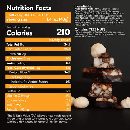Caramel Mocha Macadamia Nut Snack Bar (Dan Mace&