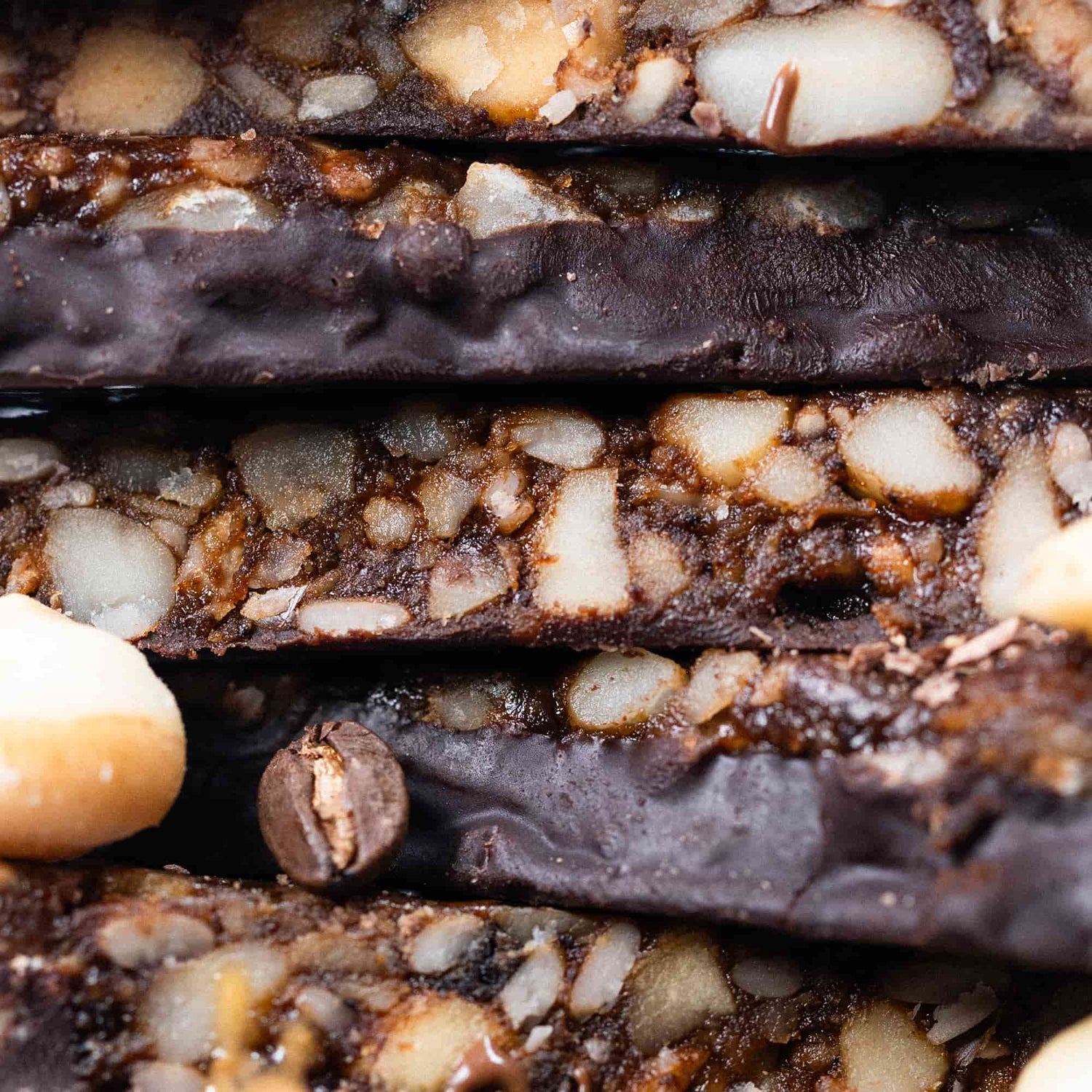 Caramel Mocha Macadamia Nut Snack Bar (Dan Mace&