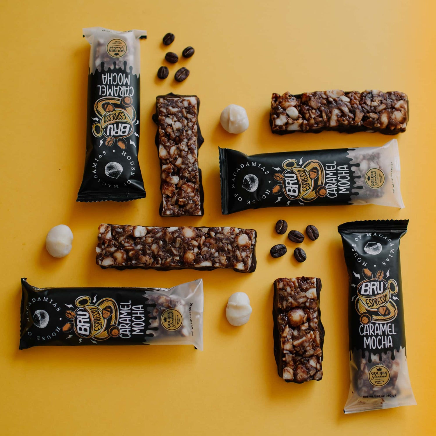 Caramel Mocha Macadamia Nut Snack Bar (Dan Mace&