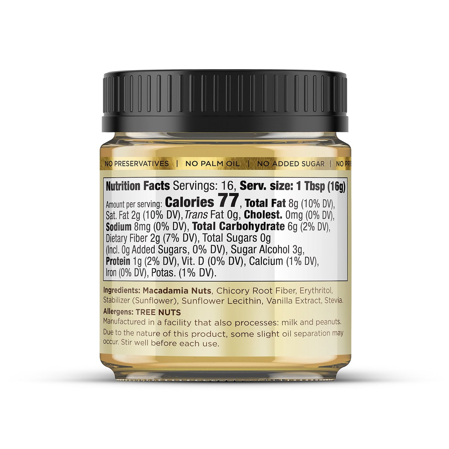 Macadamia Nut Butter White Chocolate Flavor  (1 Flavor, 1 Jar)