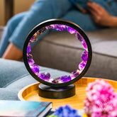 Spiritual protection Amethyst night light from Conscious Items, featuring a purple crystal lamp with a calming glow.