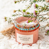 Set of four I Am Healthy mindfulness bracelets by Conscious Items, featuring natural stones for mind, body, and spirit restoration.