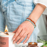 Set of four I Am Healthy mindfulness bracelets by Conscious Items, designed to support mind, body, and spirit wellness.