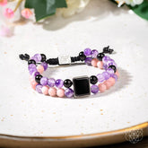 Jewelry set featuring the I Am Strong illuminating bracelet of feminine power by Conscious Items, showcasing a glowing, empowering design.