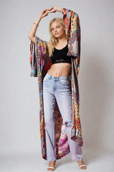 Wildroot Ethereal Duster Kimono from Fitkitty Culture Athleisure Wear, featuring lightweight fabric and flowing design for women&