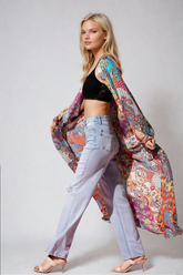 Wildroot Ethereal Duster Kimono from Fitkitty Culture, featuring flowing fabric and intricate patterns, perfect for stylish layering.