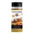 Roasted vegetables in a bowl, Igotchu Seasonings Roasted Veggie 5.5 oz Holiday Limited Edition packaging on a wooden table.