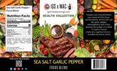 Igotchu Seasonings Health Collection Collab Bundle label showing 8 oz spice blend with natural ingredients and colorful branding design.