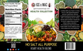 Igotchu Seasonings Heart Health Label on the 8 oz Health Collection Collab Bundle, featuring heart-healthy spices and herbs.
