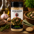 Igotchu Greens Seasoning container with a label, showcasing a blend of herbs and spices for flavoring dishes.