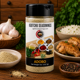 Igotchu Adobo seasoning in a spice jar, featuring a label with the Igotchu Seasonings brand, ideal for adding flavor to dishes