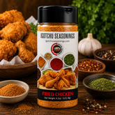 Igotchu Fried Chicken seasoning jar from Igotchu Seasonings, with a label showing seasoned fried chicken and spice blend.