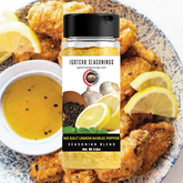 Igotchu No Salt Lemon Garlic Pepper seasoning in a clear jar, featuring lemon, garlic, and pepper spices on the label.