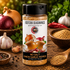 Igotchu No Salt Onion Garlic Pepper seasoning blend in a spice jar, highlighting onion, garlic, and pepper ingredients.