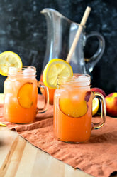 Igotchu Peach Lemonade seasoning blend in a jar, featuring a peach and lemon flavor for culinary use.