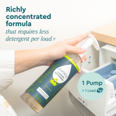 Puracy concentrated sulfate-free laundry detergent bottle with label, suitable for fresh and clean laundry.