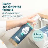 Puracy concentrated sulfate-free laundry detergent bottle with label, designed for gentle, effective cleaning of clothes.