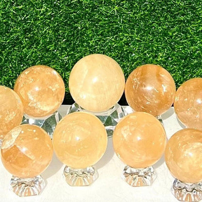 Honey Calcite Sphere