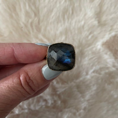Cushion Cut Gemstone Ring