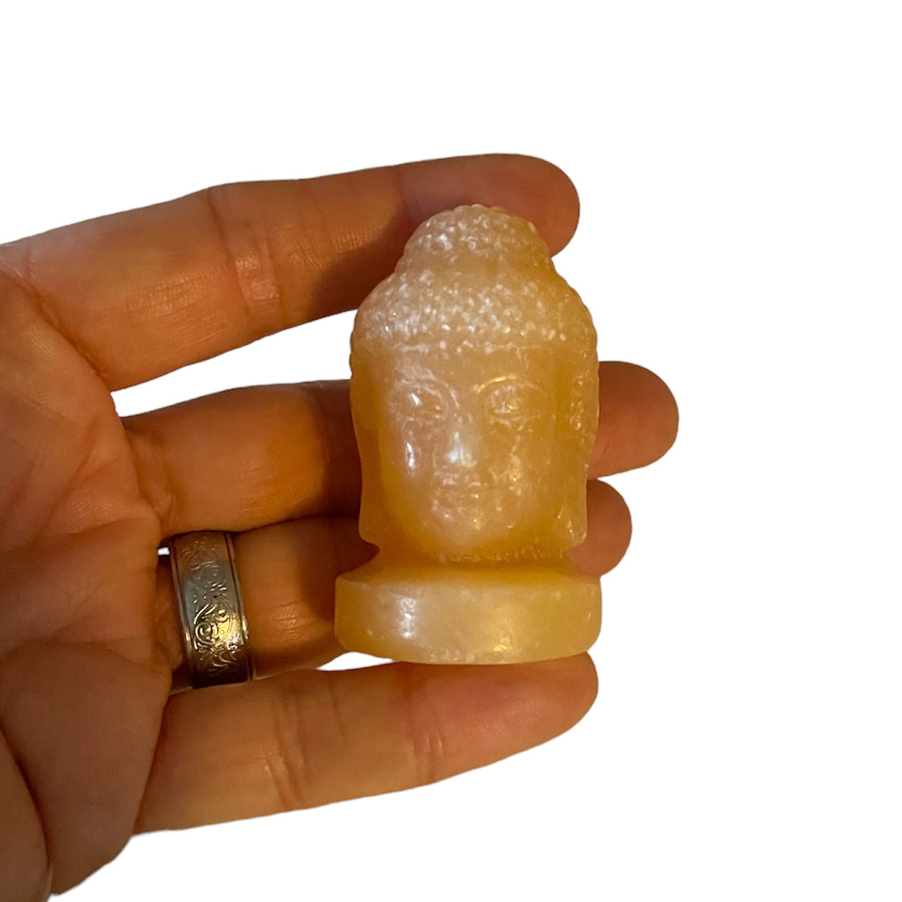 Carved Crystal Buddha Head