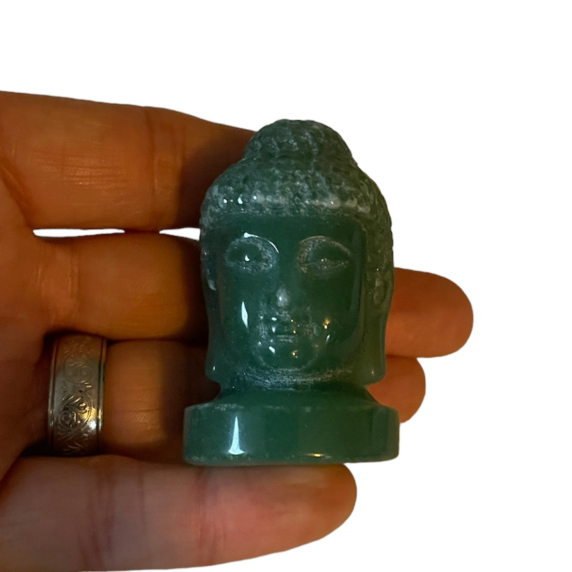 Carved Crystal Buddha Head