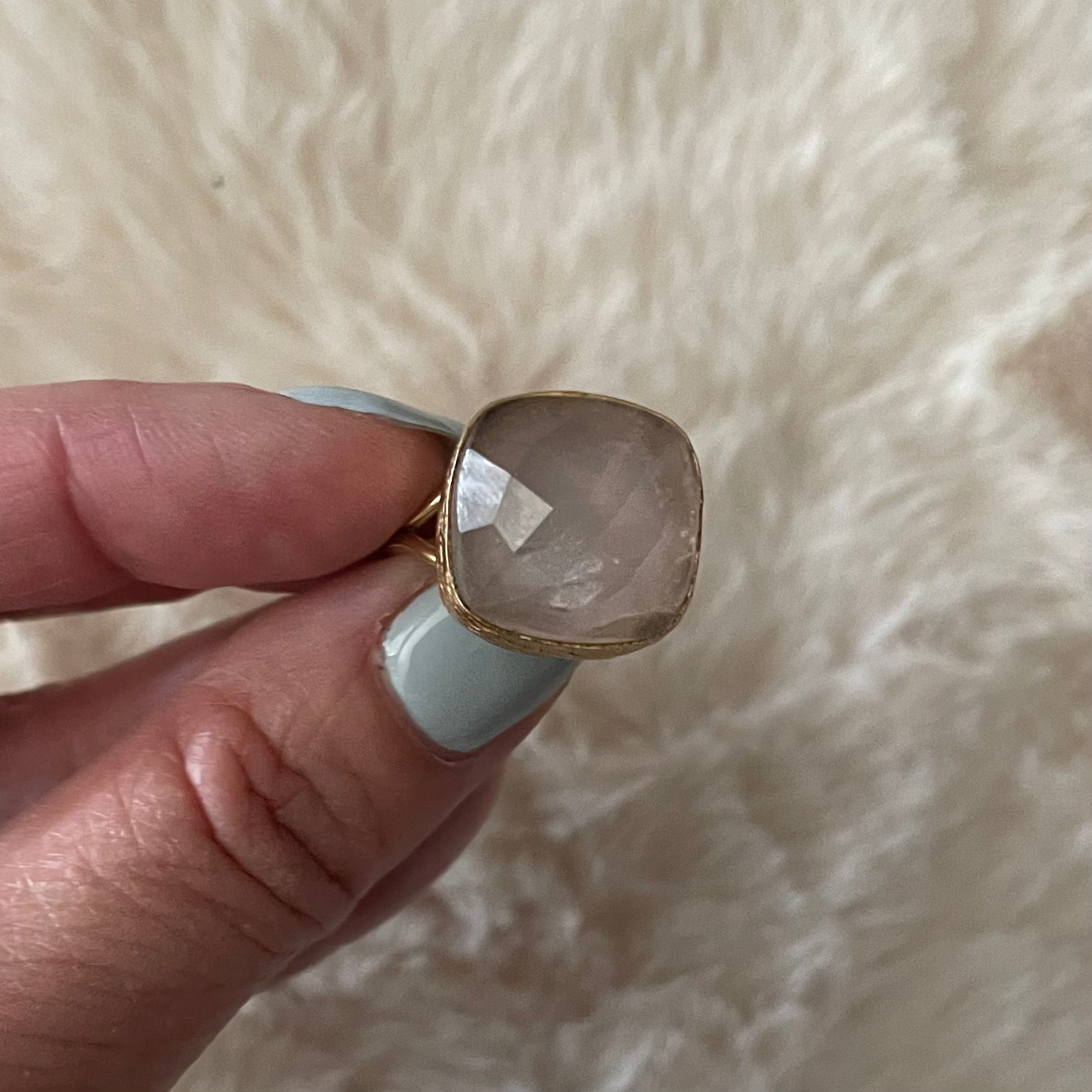 Cushion Cut Gemstone Ring
