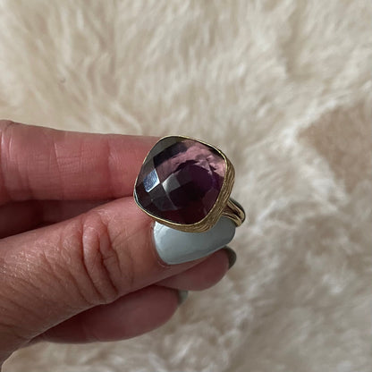 Cushion Cut Gemstone Ring