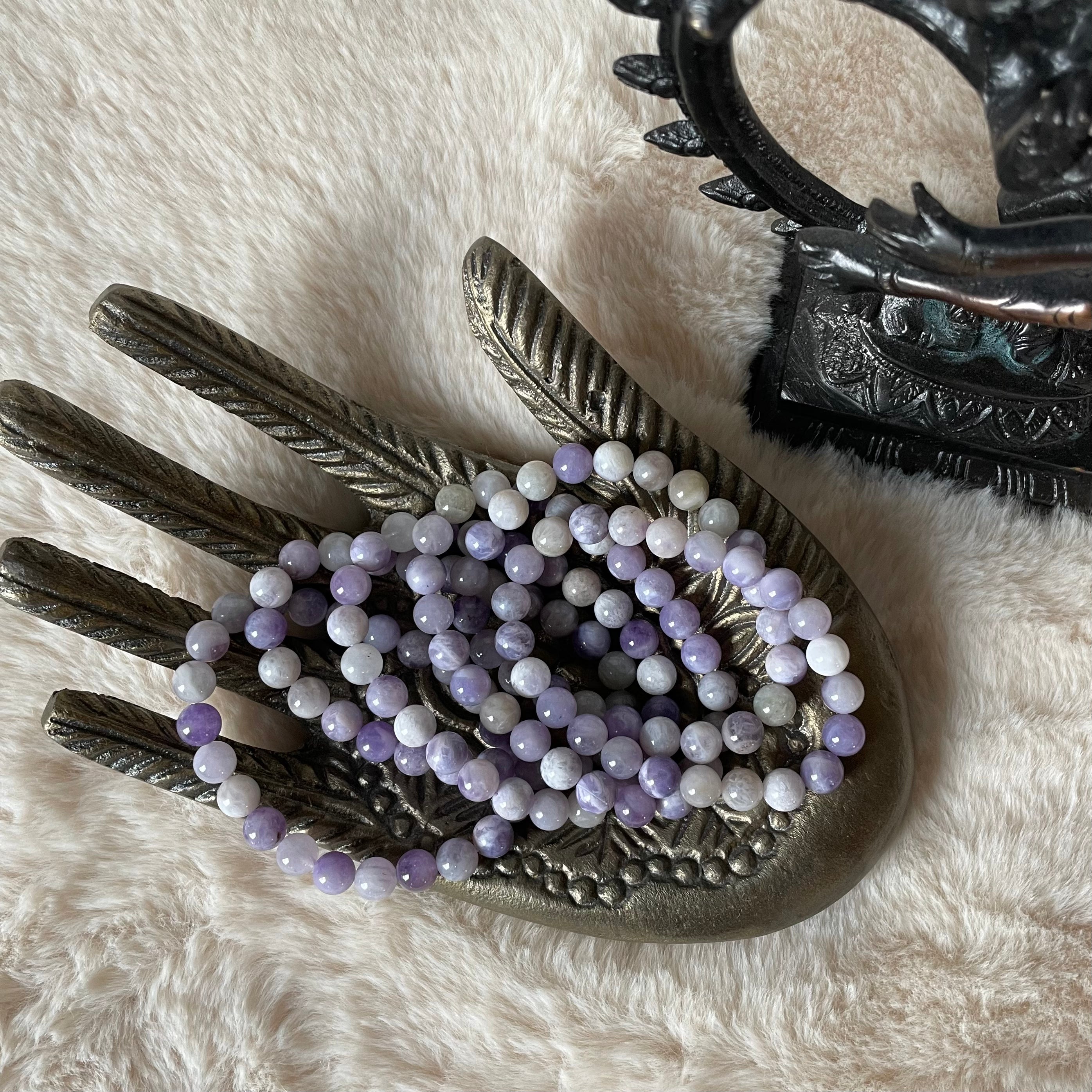Lavender Jade Stretch Bracelet