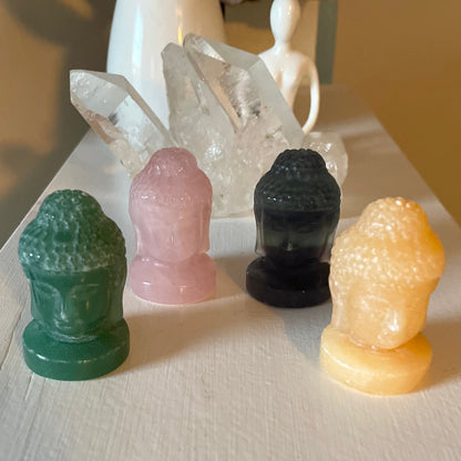 Carved Crystal Buddha Head