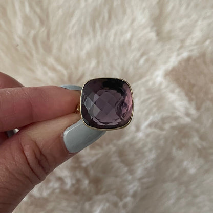 Cushion Cut Gemstone Ring