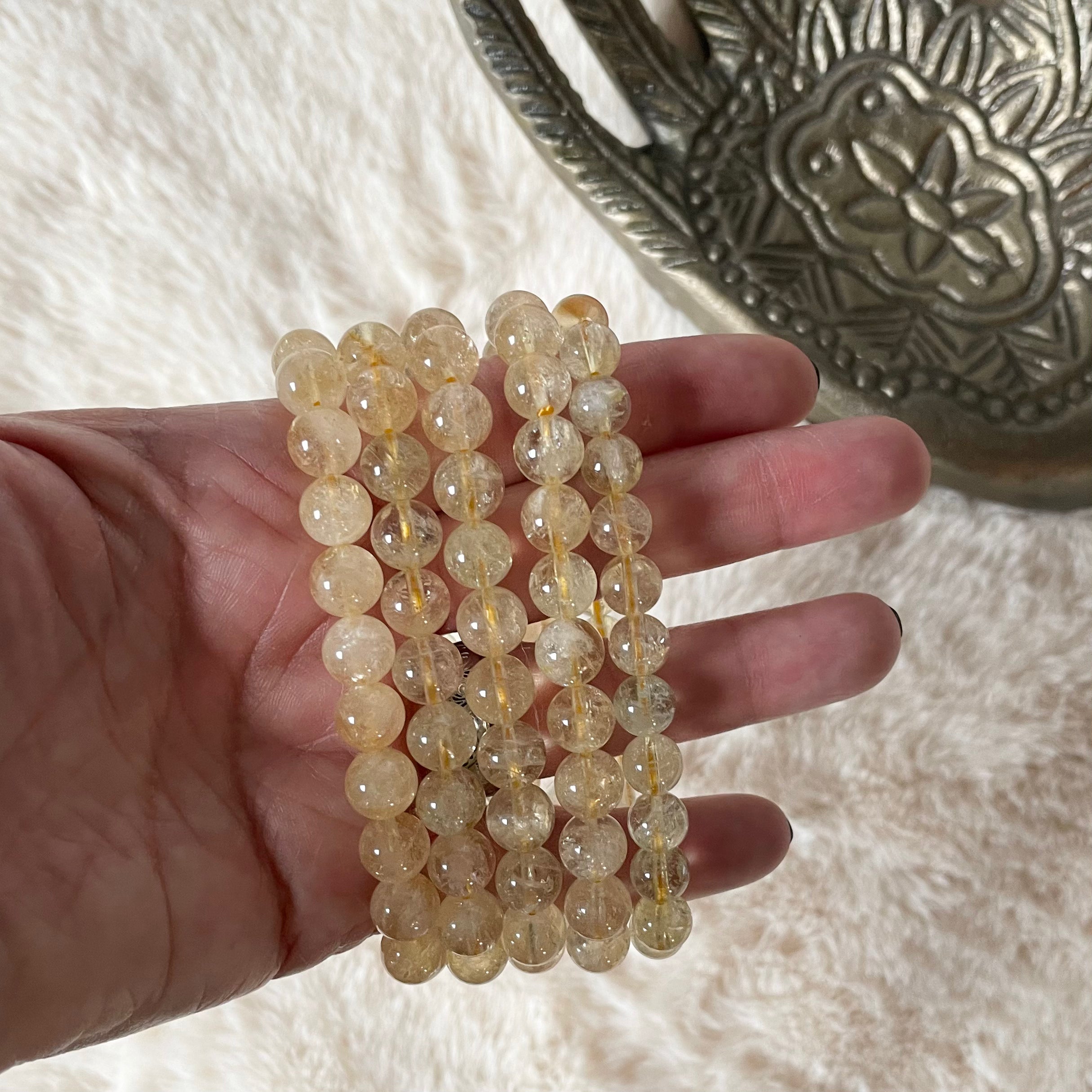 Natural Citrine Stretch Bracelet