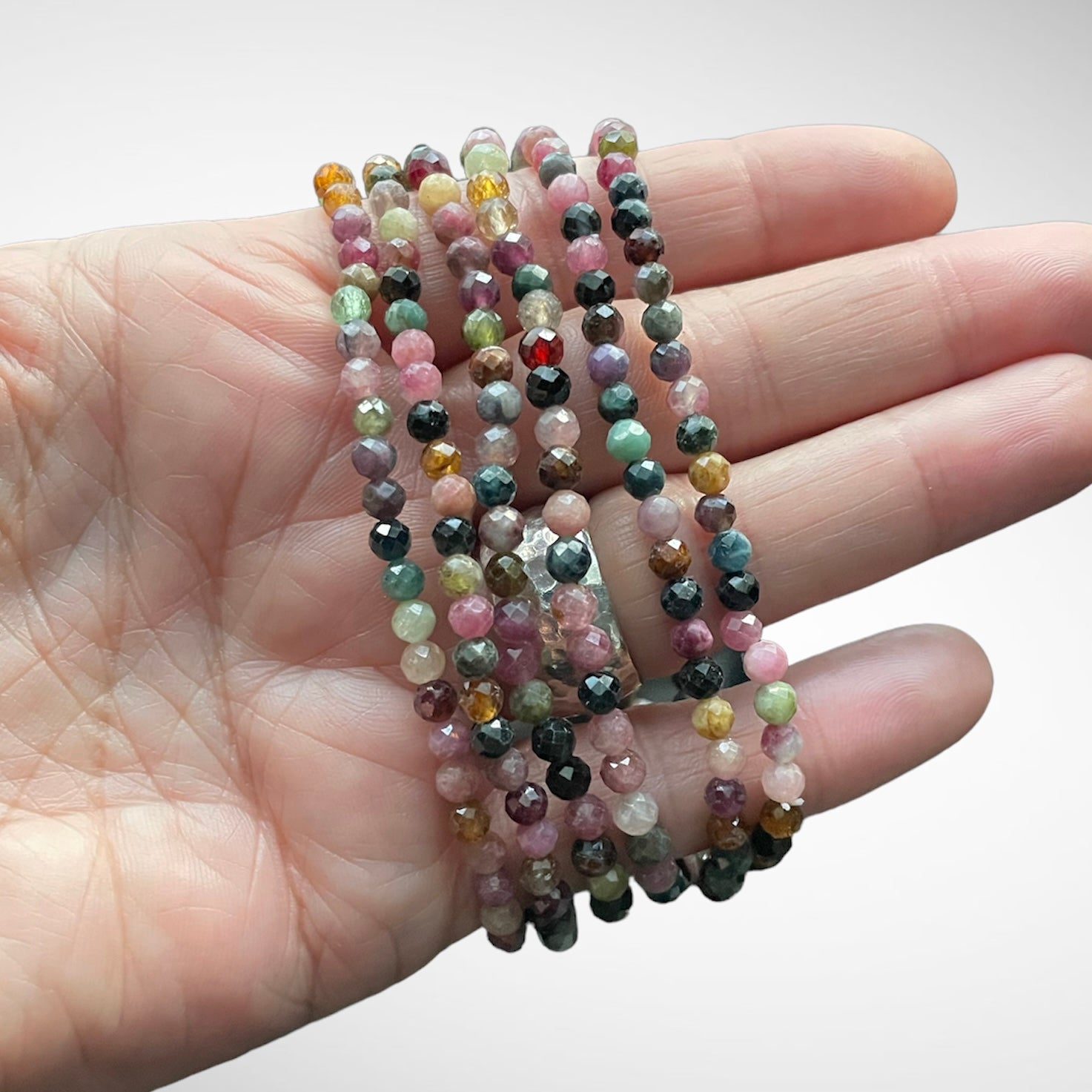Watermelon tourmaline stretch bracelet